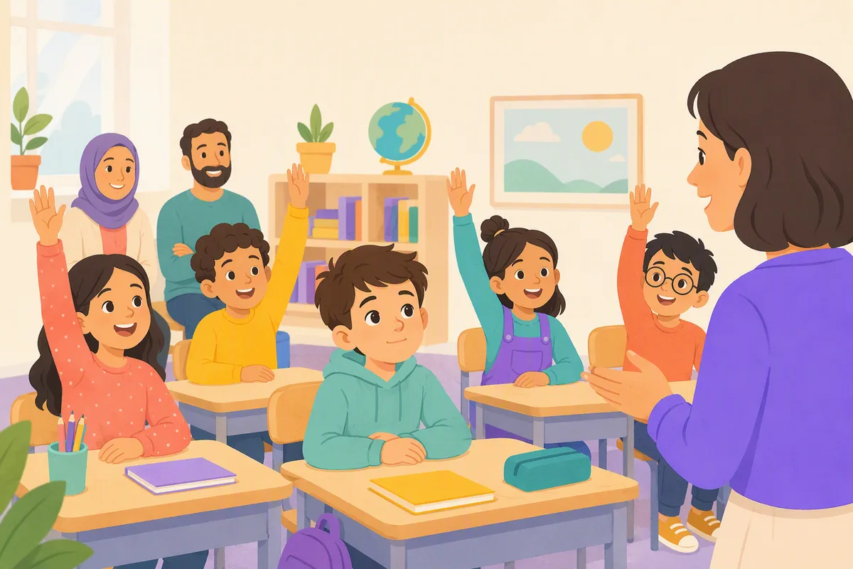 Dokuz yaşında bir çocuk sınıfta parmak kaldırmamış, sıranın önünde sessizce oturup öğretmene bakıyor